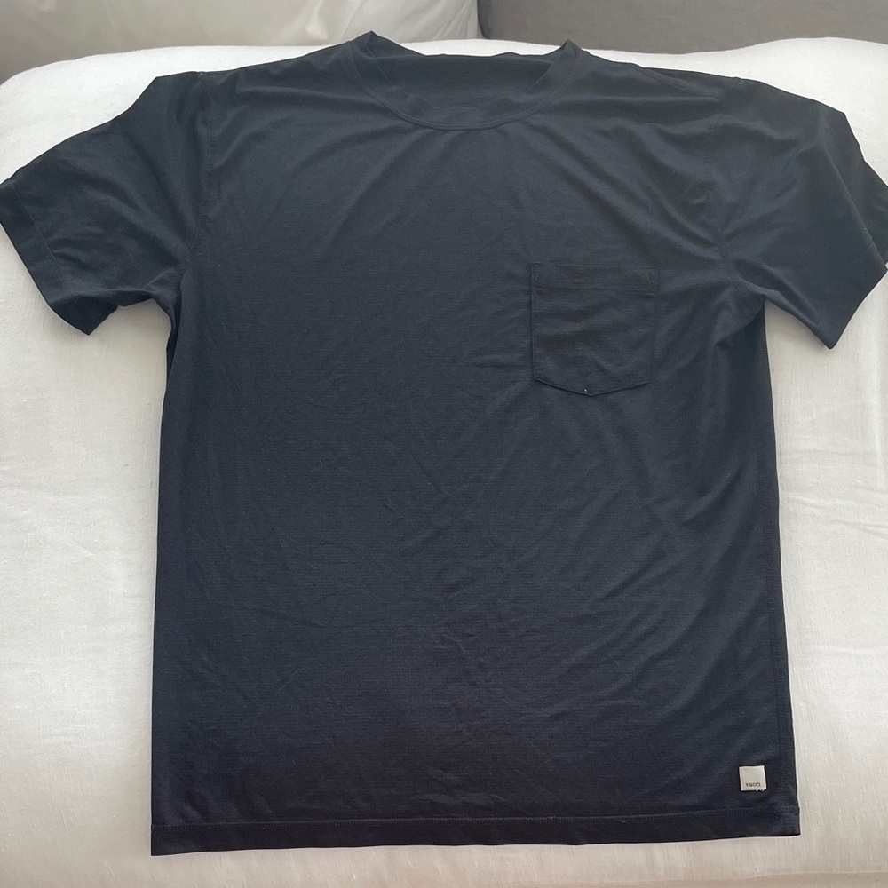 Vuori Black Short-Sleeve Pocket Tee